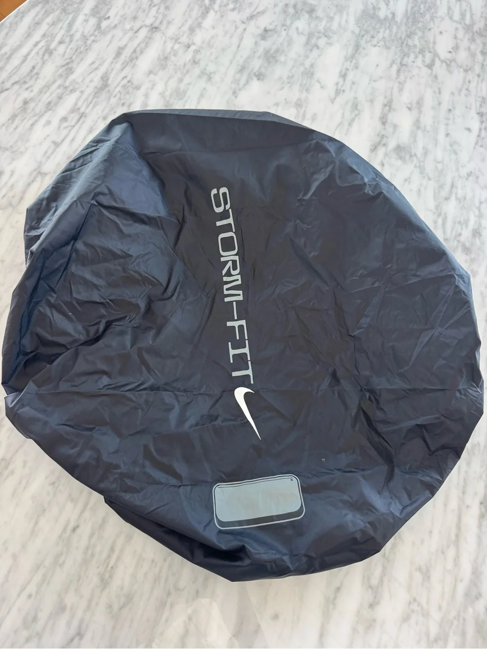 Nike Academy Storm-FIT Black Duffel/Bag Cover with Reflective Logo. Black